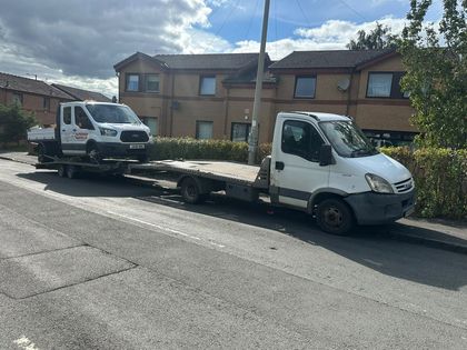 A Ford Transit recovered from a residential street — Roadsist Auto, North Lanarkshire