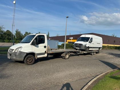 A Mercedes Sprinter van loaded at an industrial estate — Roadsist Auto, North Lanarkshire